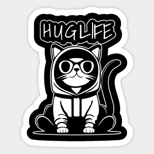 Hug life cat Sticker